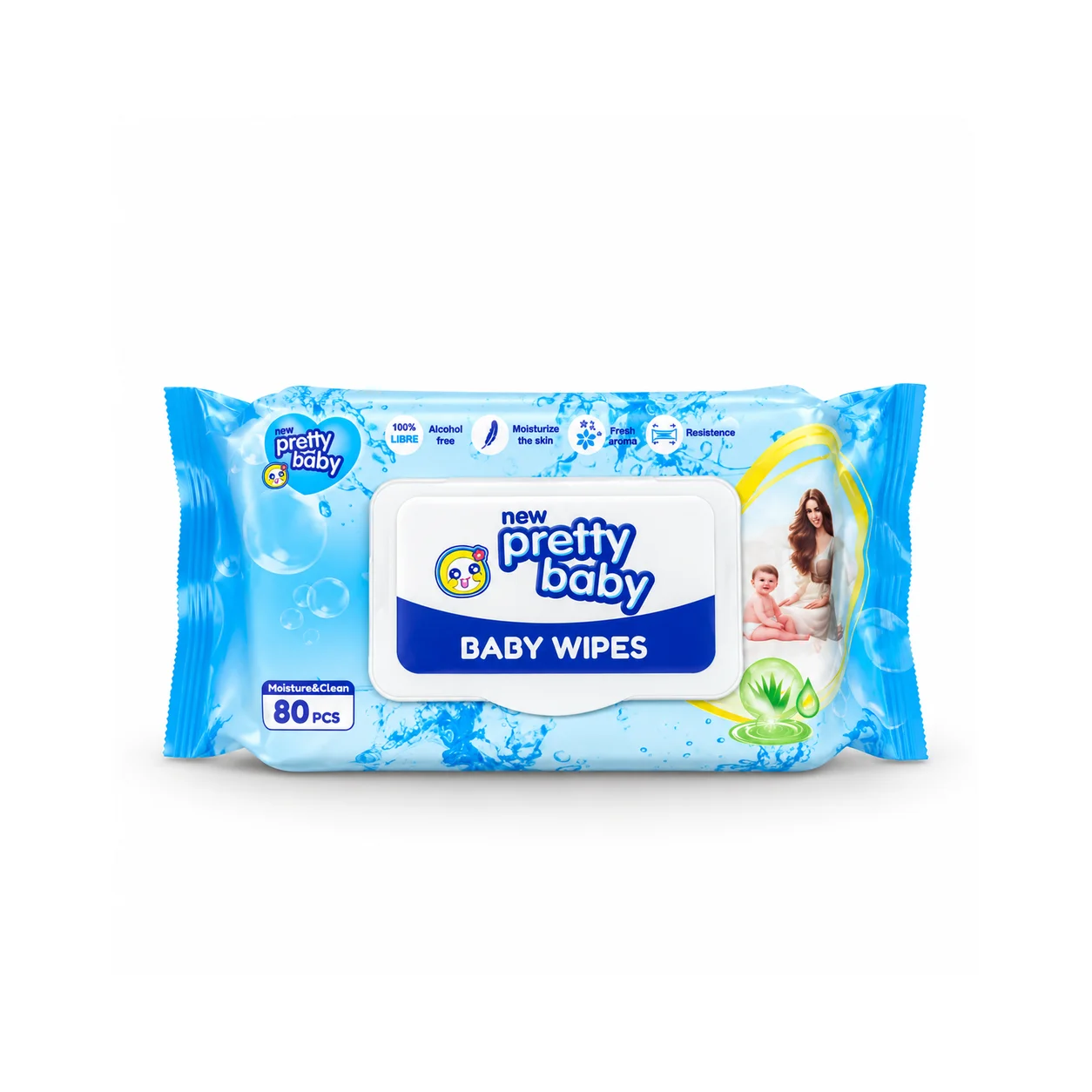 Pretty Baby Baby Wipes 80 PCS – Blue Pack