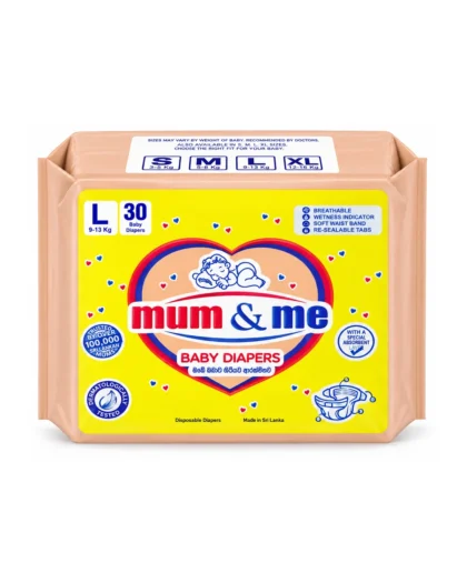Mum & Me Baby Tape Diapers 30 PCS – L