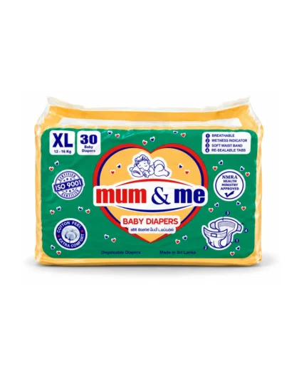 Mum & Me Baby Tape Diapers 30 PCS – XL