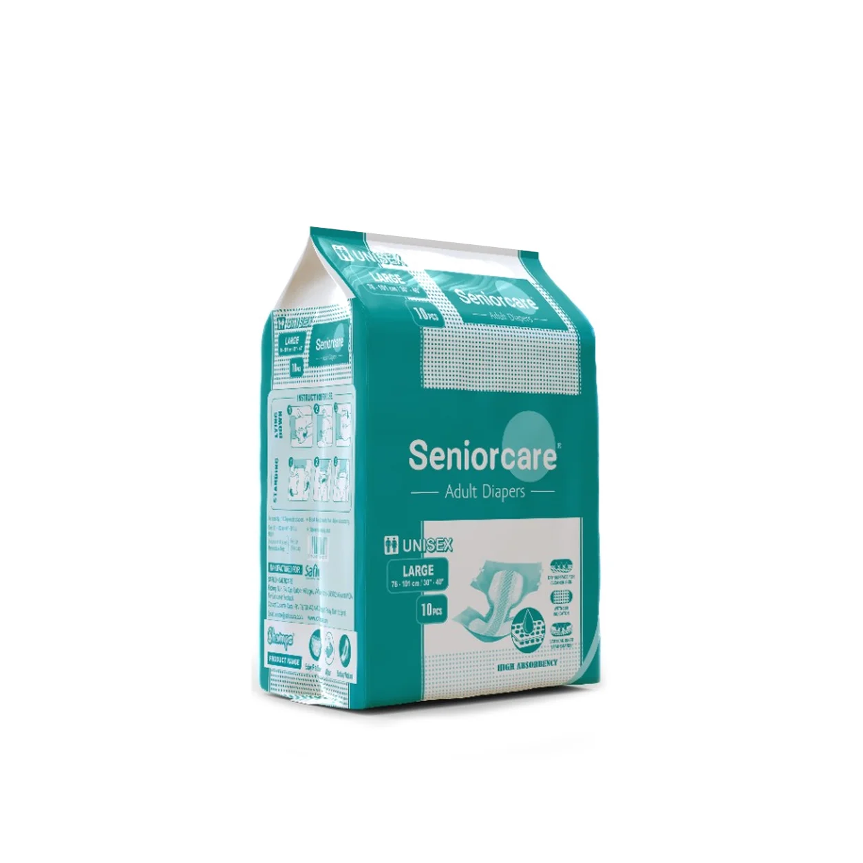 Seniorcare Adult Tape Diapers 10 PCS – L
